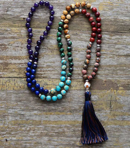 7 Chakra Mala Tassel Necklace