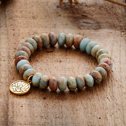 Imperial Jasper Lotus Bracelet