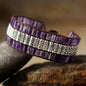 Amethyst Antique Statement Wristband Bracelet