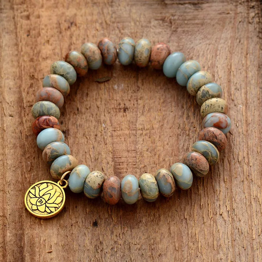 Imperial Jasper Lotus Bracelet