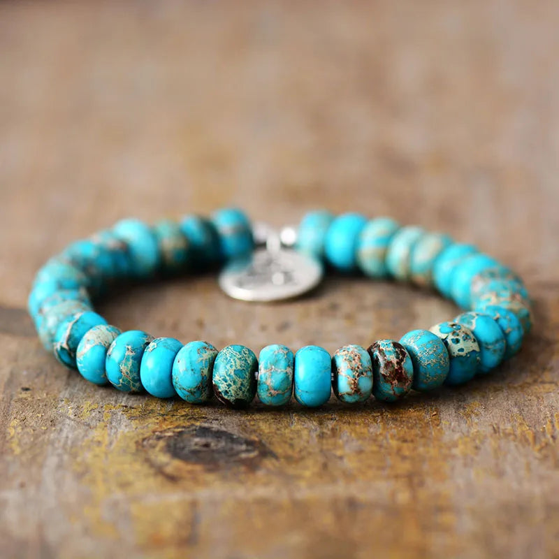 Imperial Jasper Turquoise Buddha Bracelet