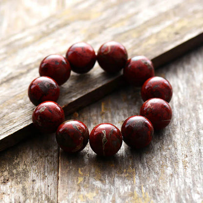 Red Jasper Beaded Bracelet