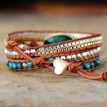 Malachite Stone Statement Bracelet