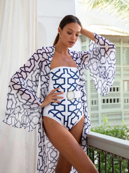 Geometric Shapes one piece swimsuit - Sexikinis Swim