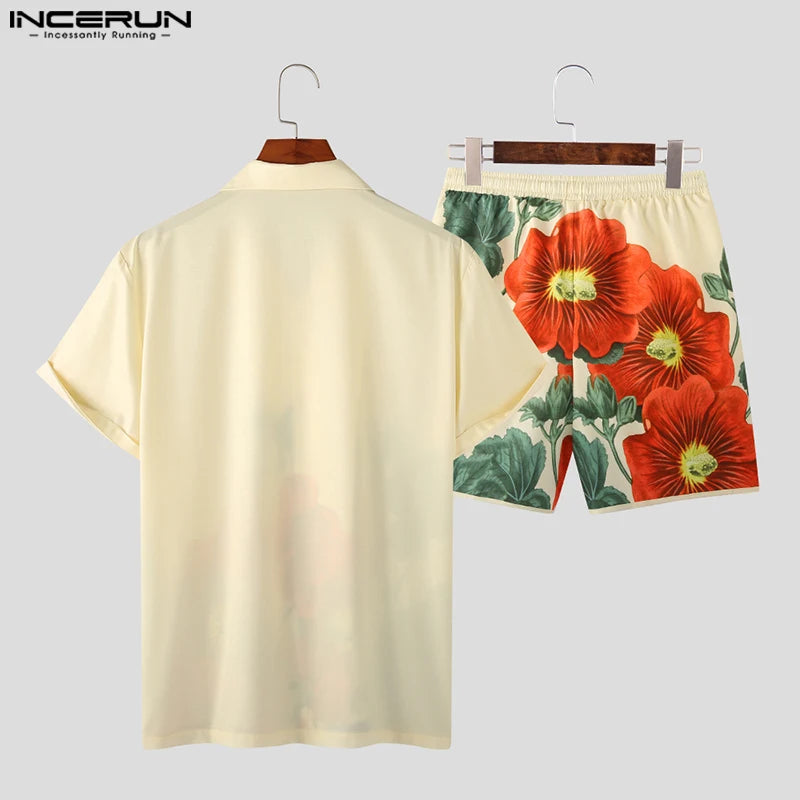 Flower Style men beach short set - Sexikinis Swim