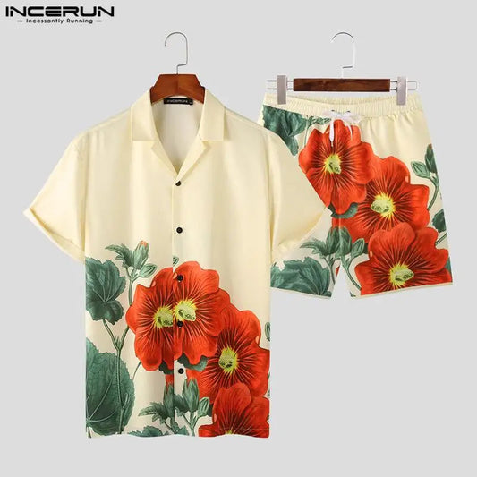 Flower Style men beach short set - Sexikinis Swim