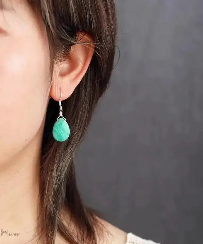 Amazonite Teardrop Earrings