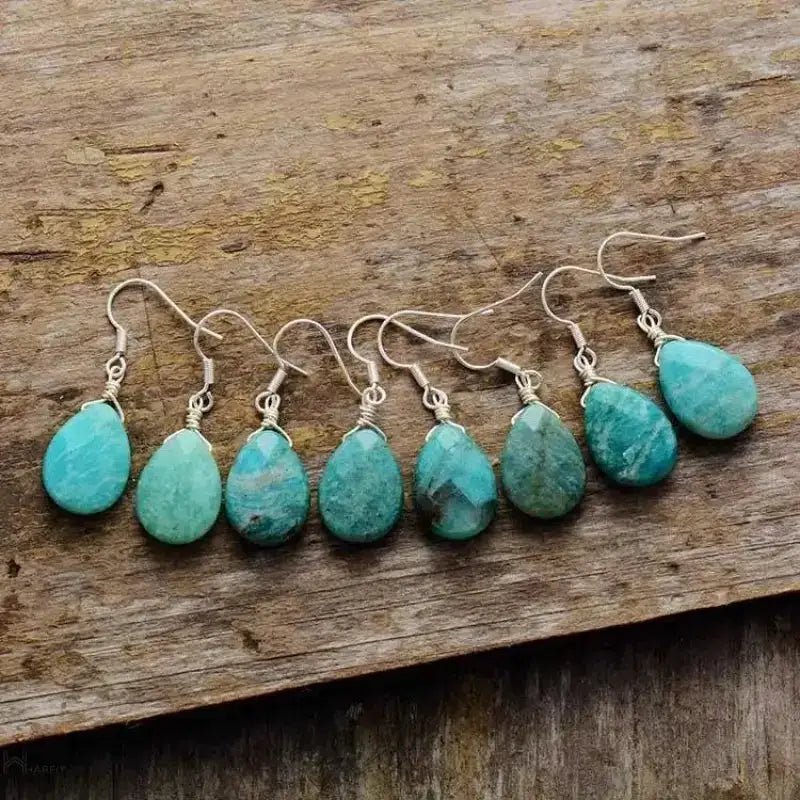 Amazonite Teardrop Earrings