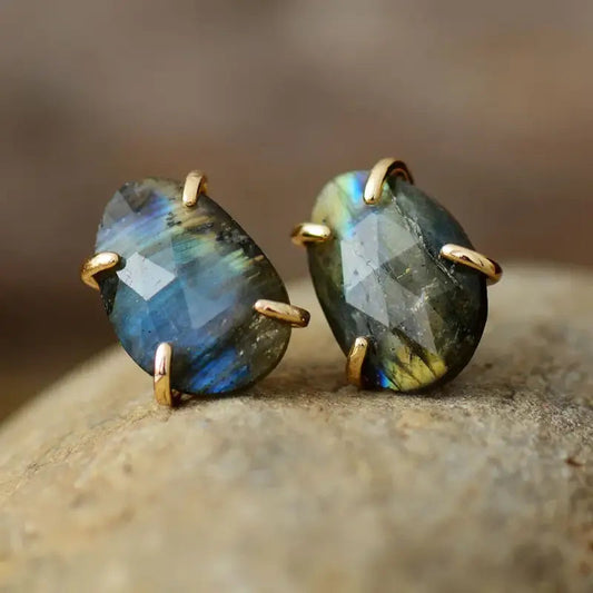 Labradorite Stud Earrings