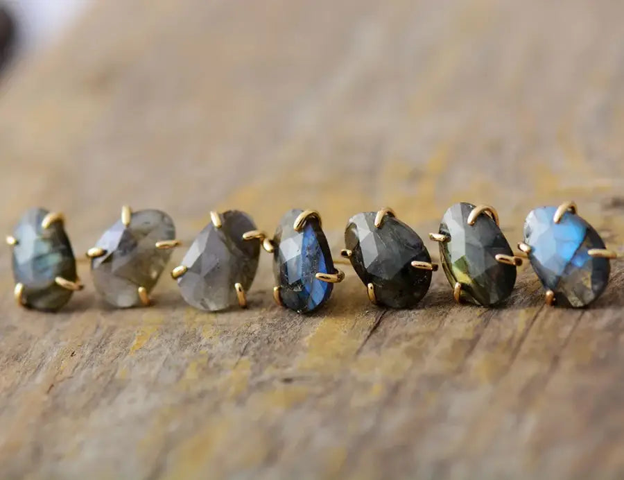 Labradorite Stud Earrings