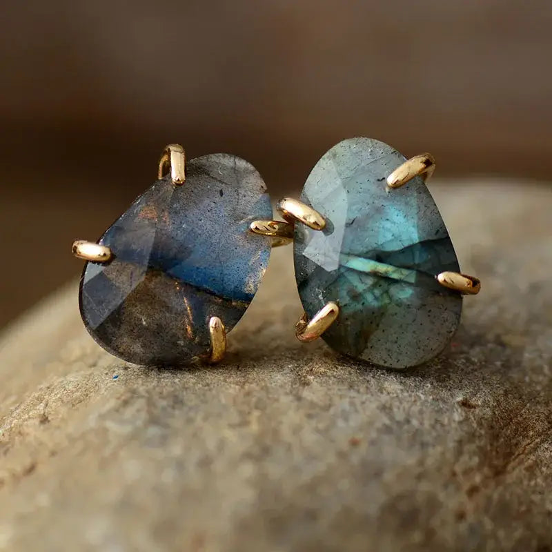 Labradorite Stud Earrings