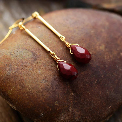 Red Jasper Dangle Earrings