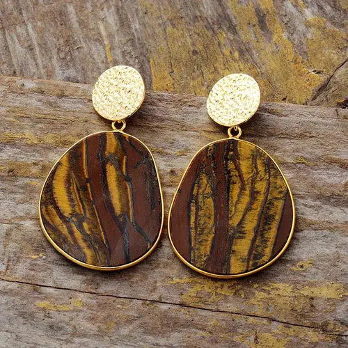 Tiger Eye Dangle Earrings